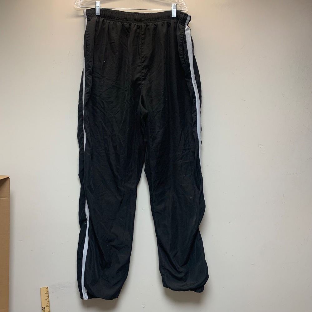 Proy2 Track Pants Mens XL Black White Stripe Athletic Windbreaker Excellent